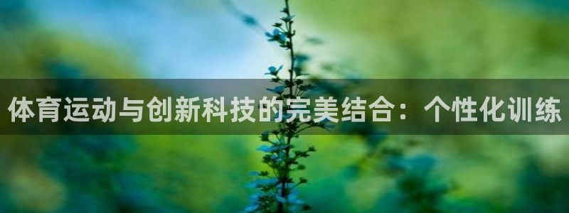 意昂4娱乐官网入口：体育运动与创新科技的完美结合：个性化训练