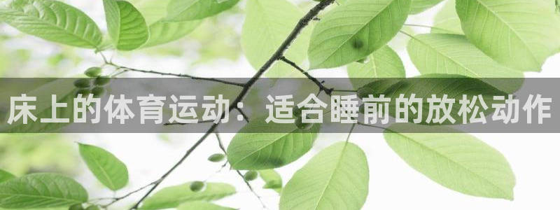 意昂4体育官网注册：床上的体育运动：适合睡前的放松动作